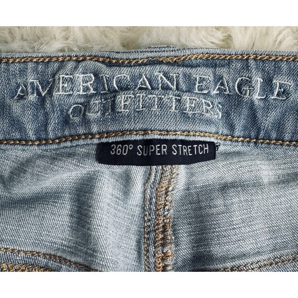American Eagle Hi Rise Jegging Jeans 8 (29x27) Blue 360 Super Stretch Womens - Picture 3 of 9